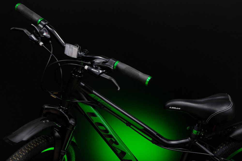 Lorak Dynamic 24 18sp Матовый Чёрный/Зелёный